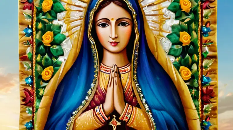 Retrato vibrante y espiritual de La Virgen