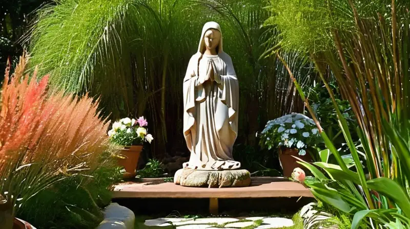 Jardín vibrante y sereno lleno de flores