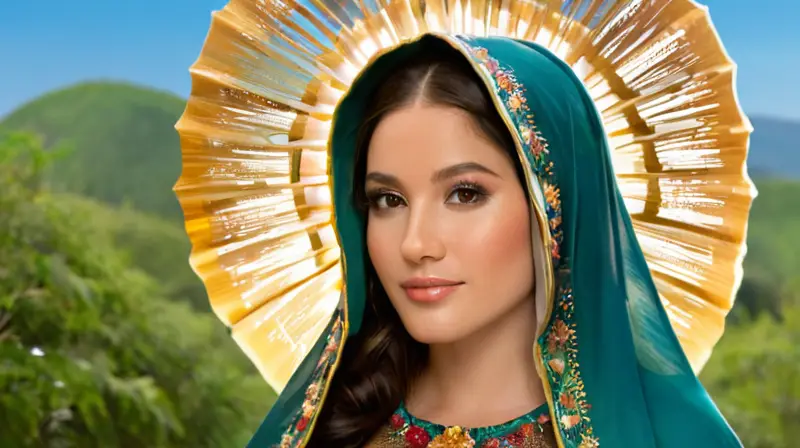 Mural vibrante de La Virgen de Guadalupe