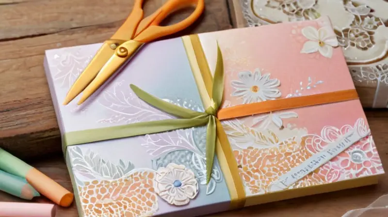 Tarjetas artesanales con flores y detalles brillantes