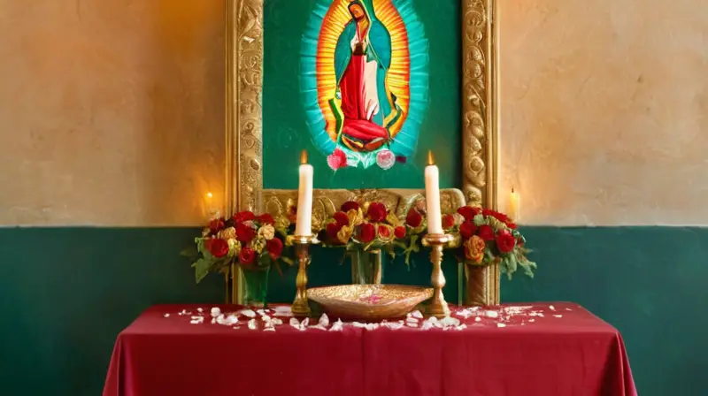 Habitación serena llena de luz y devoción