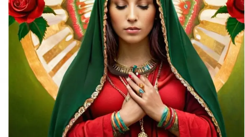 Tatuaje detallado de la Virgen de Guadalupe