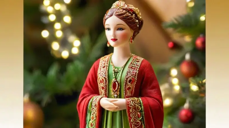 Figura ornamentada con colores vibrantes y detalles
