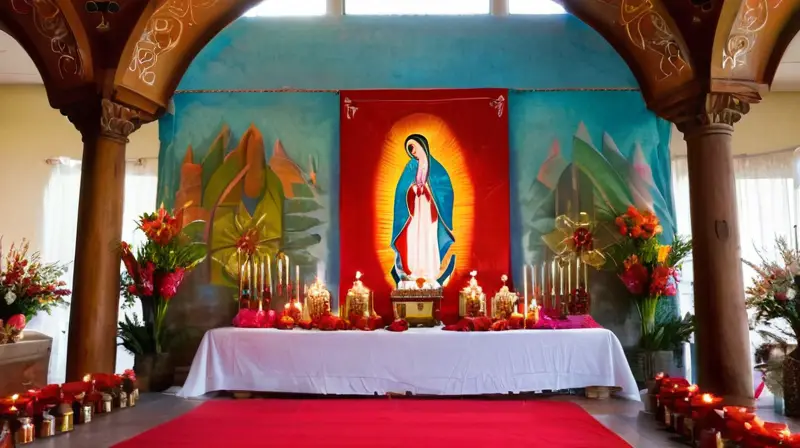 Altar vibrante de devoción y comunidad