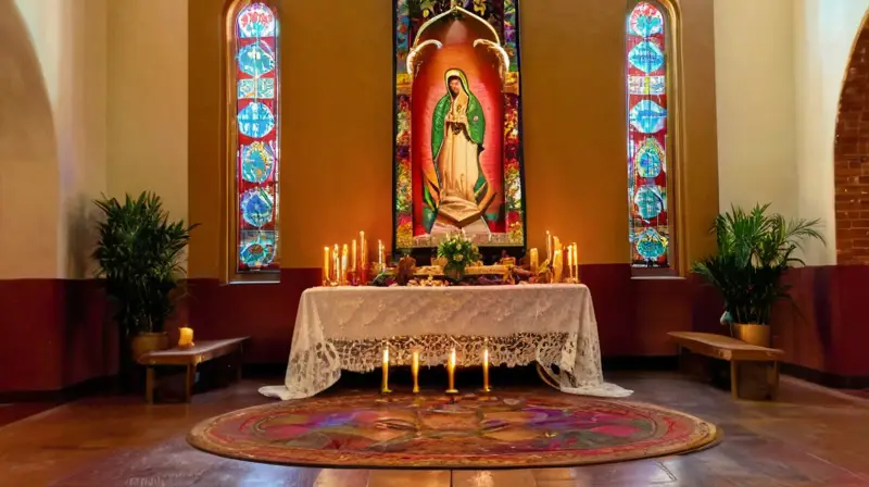Altar vibrante de la Virgen de Guadalupe