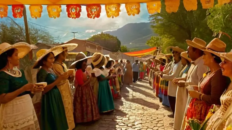 Celebración colorida con tradición y alegría