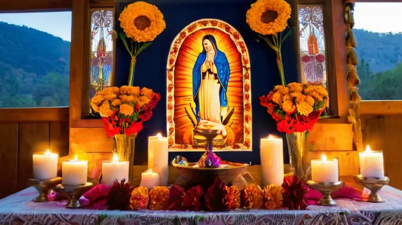 Altar vibrante que irradia devoción y espiritualidad