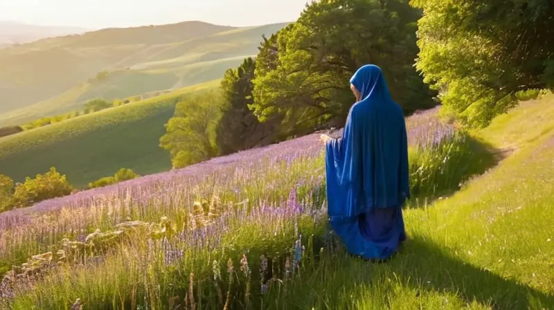 Paisaje sereno con devoción y espiritualidad