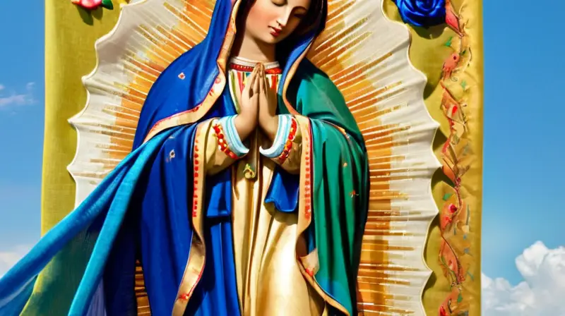 Virgen de Guadalupe en un entorno sereno