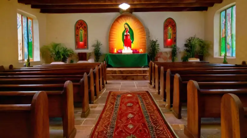 Iglesia cálida, luces, oración y devoción