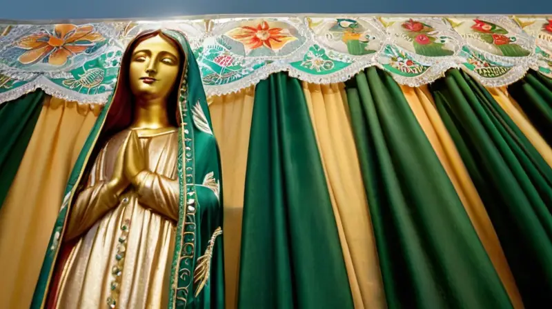 Virgen de Guadalupe en paisaje esperanzador